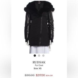 BLACK LEATHER WOMAN WINTER COAT (SEARS)